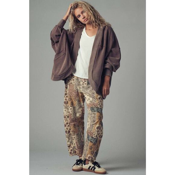 Urban Daizy Boho Patchwork Wide Leg Barrel Pants - Picture 9 of 9